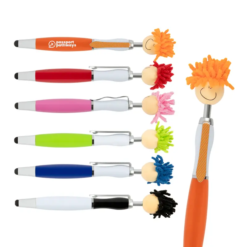 Mop Top Pen / Stylus – Stylus Pens – available in black, blue, green, orange colours and 2 more
