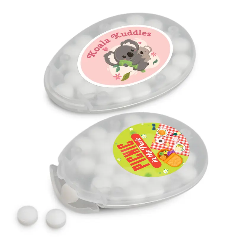 Egg Shape Sugar Free Breath Mints – Mints – available in white colour