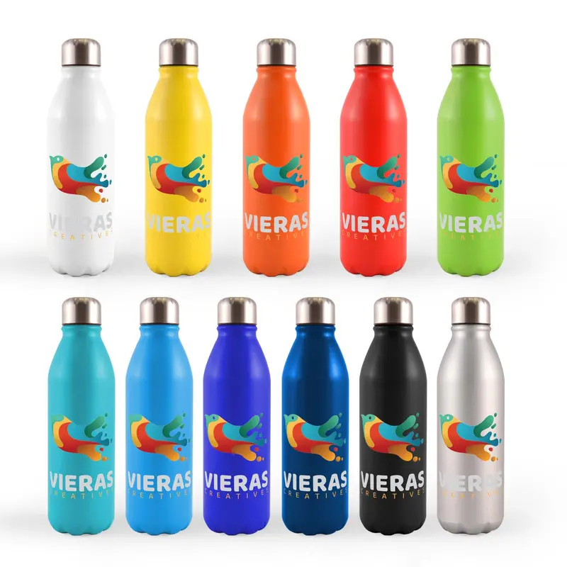 Soda Aluminium Bottle – Drink Bottles – available in black, blue, green, orange colours and 4 more