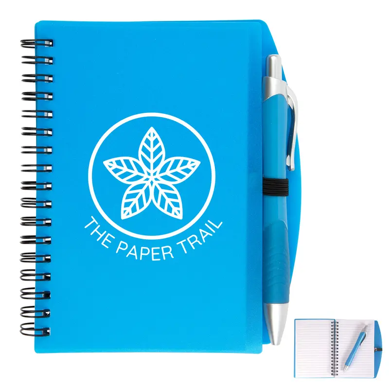 Scribe Spiral Notebook with Pen – Notebooks – available in blue colour