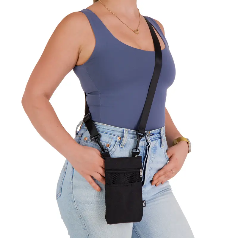 Wallaby Neck Pouch – Pouches – available in black colour