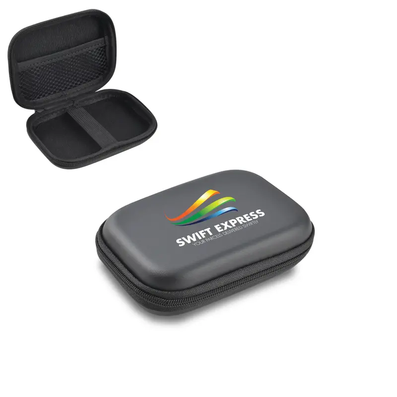 Small EVA Zipper Case – Tech Accessories – available in black colour