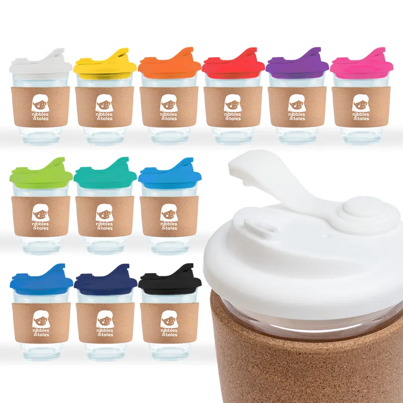 Vienna Coffee Cup / Snap Lid / Cork Band – Reusable Coffee Cups – available in black, blue, green, orange colours and 5 more