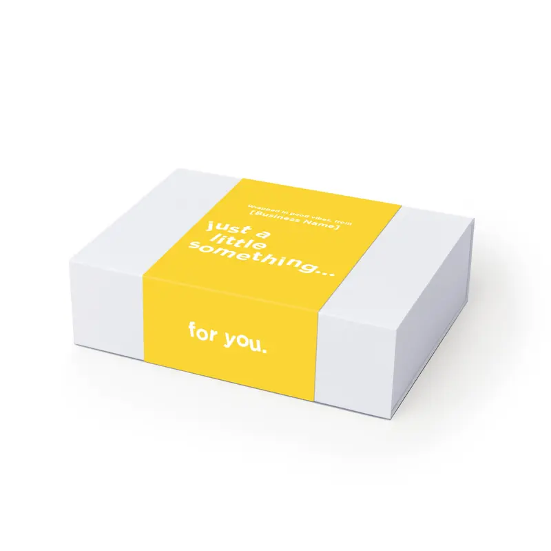 Large Magnetic Gift Box – Misc Print – available in white colour