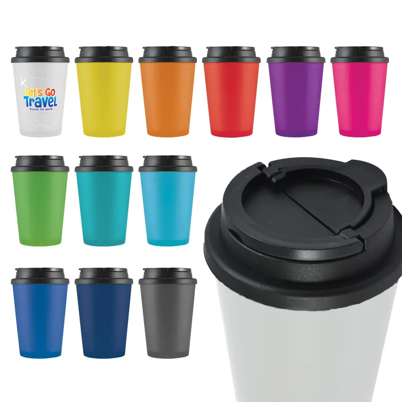 Aroma Coffee Cup / Handle Lid – Reusable Coffee Cups – available in black, blue, green, orange colours and 5 more