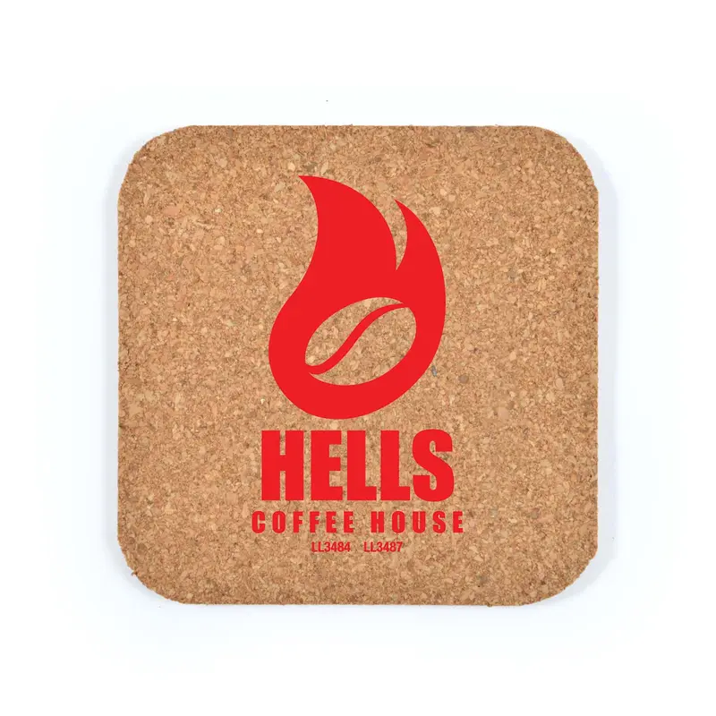 Villa Cork Square Coaster – Misc Drinkware – available in brown colour
