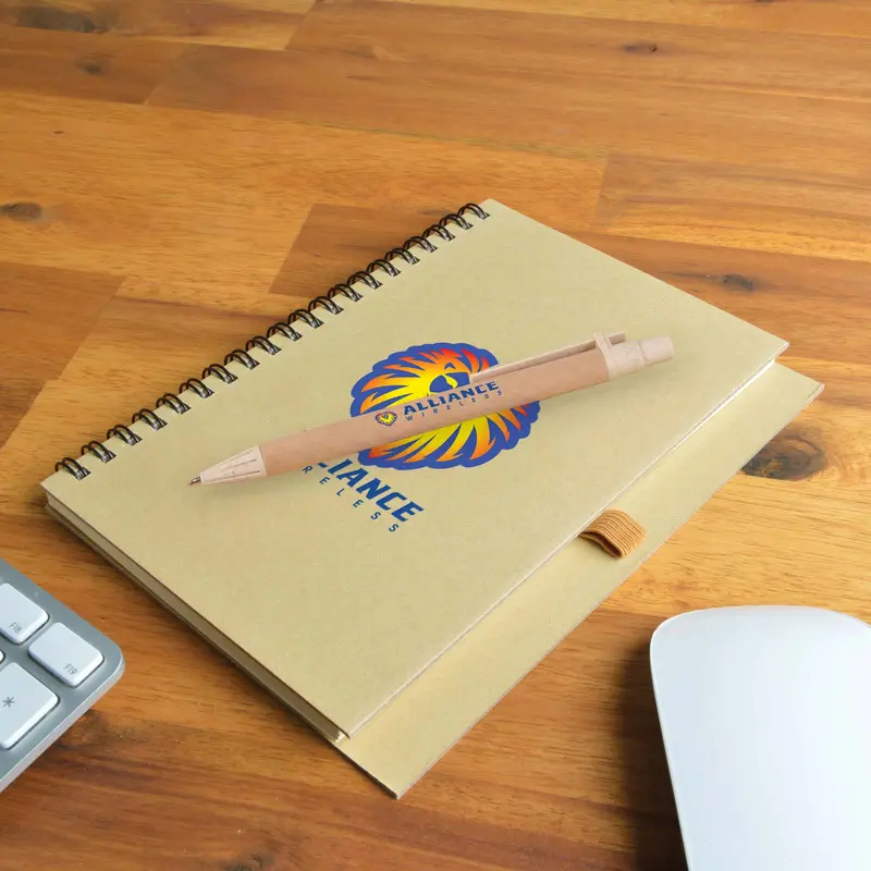 Savannah Notebook / Eco Matador Pen – Notebooks – available in beige colour