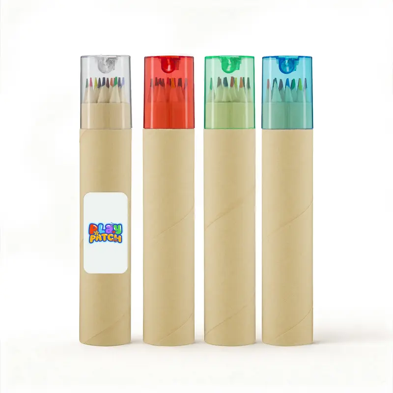 Colouroo Long Pencils in Tube – Coloured Pencils – available in blue, green, red, white colours