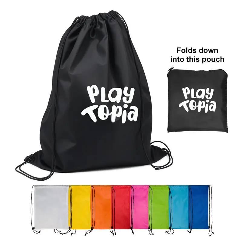 Pronto Drawstring Backpack – Backpacks – available in black, blue, green, orange colours and 4 more