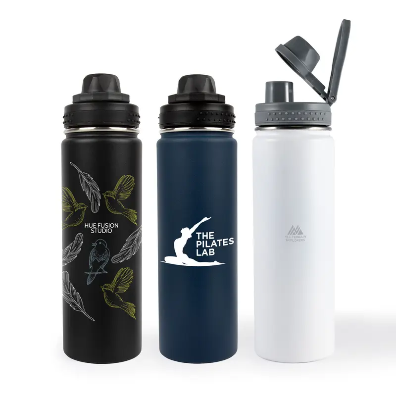Mystique 650ml Stainless Steel Vacuum Bottle – Drink Bottles – available in black, blue, white colours