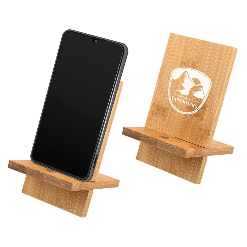 Apollo Bamboo Phone Stand – Phone Stands – available in brown colour