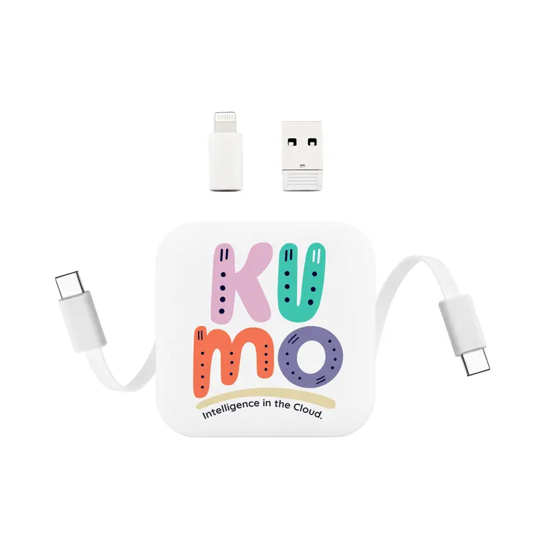 Altona Retractable Cable – Charging Cables – available in white colour