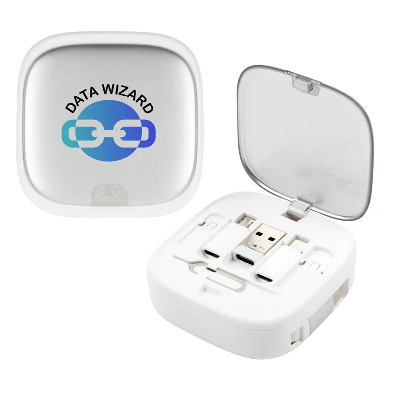 PowerFlex Retractable Cable Set – Tech Accessories – available in black, white colours