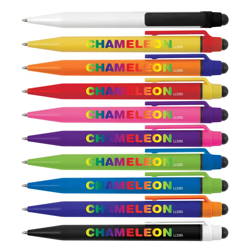 Chameleon Pen / Stylus – Stylus Pens – available in black, blue, green, orange colours and 5 more