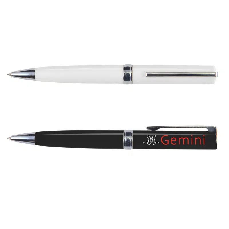 Gemini Pen – Plastic Pens – available in black, white colours