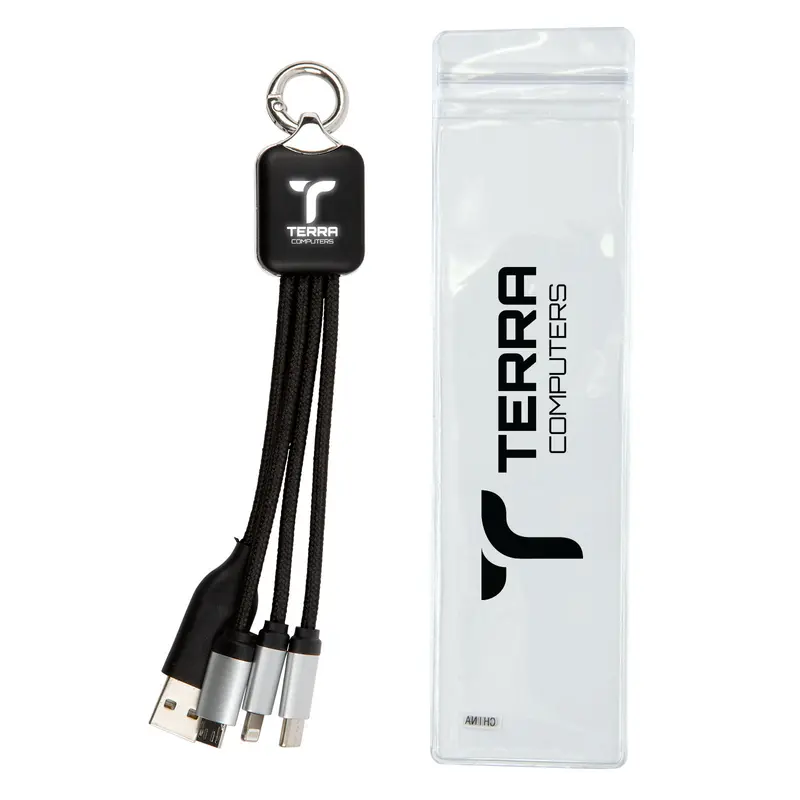 Glimmer Square Glow Cable – Charging Cables – available in black colour