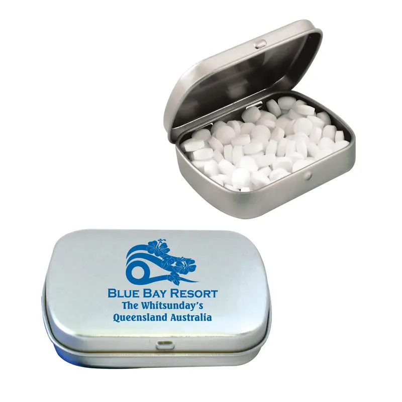 Sugar Free Breath Mints in Silver Tin – Mints – available in silver colour