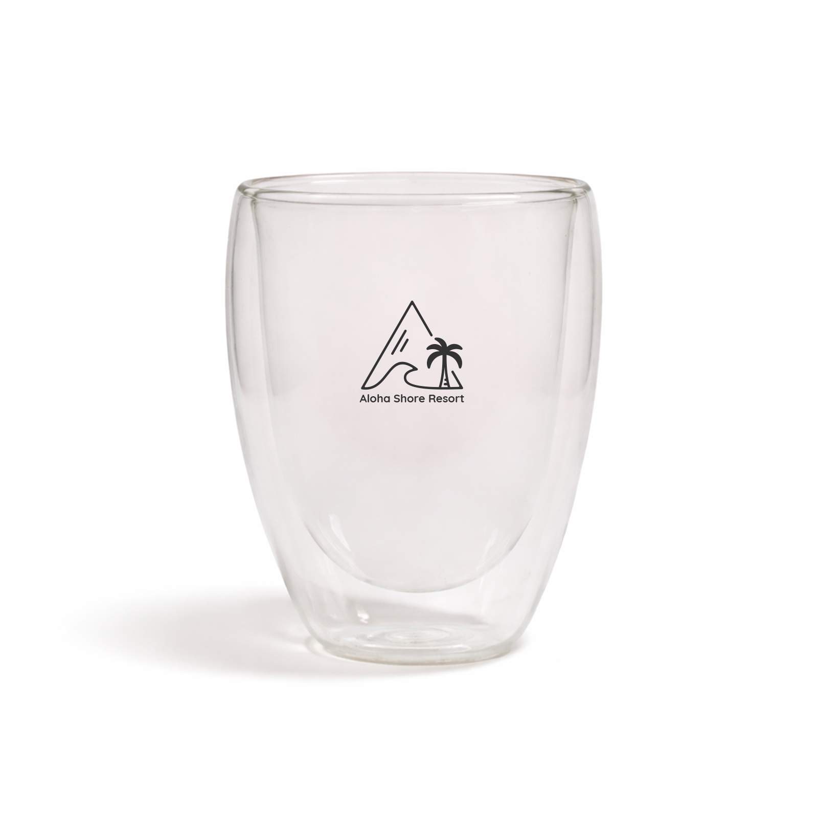 Sierra 350ml Double Wall Glass Cup – Reusable Coffee Cups – Logo Line – available in Bamboo Lid, Clear – photo 1 of 12