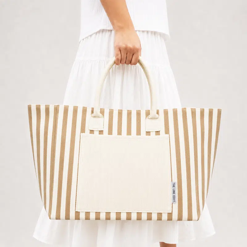 Hampton Tote Bag by The Line Edit. – Tote Bags – available in beige, black, blue colours