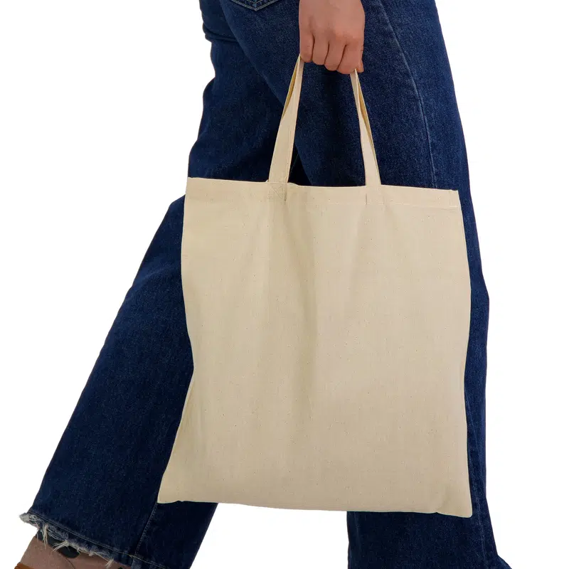 Calico Short Handle Bag – Tote Bags – available in beige colour