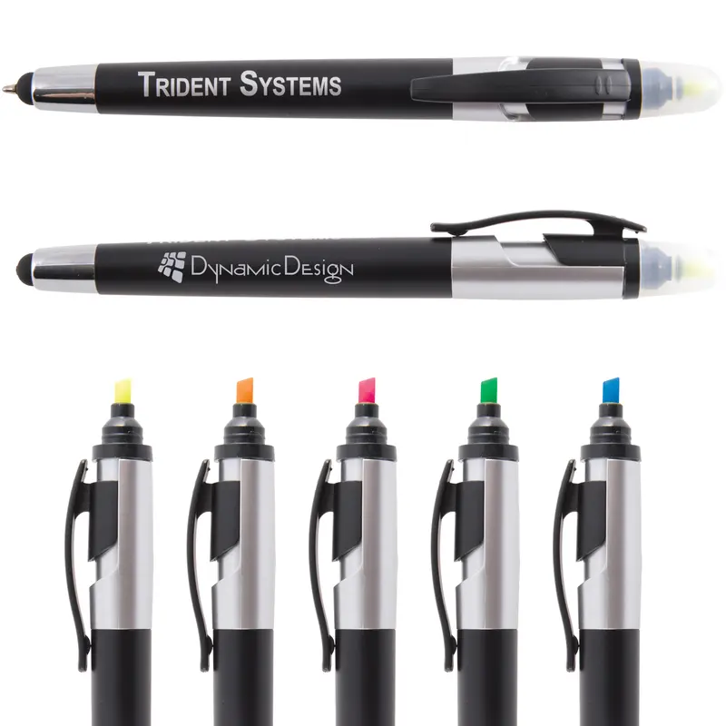 Trident Pen / Stylus Highlighter – Stylus Pens – available in black, blue, green, orange colours and 2 more