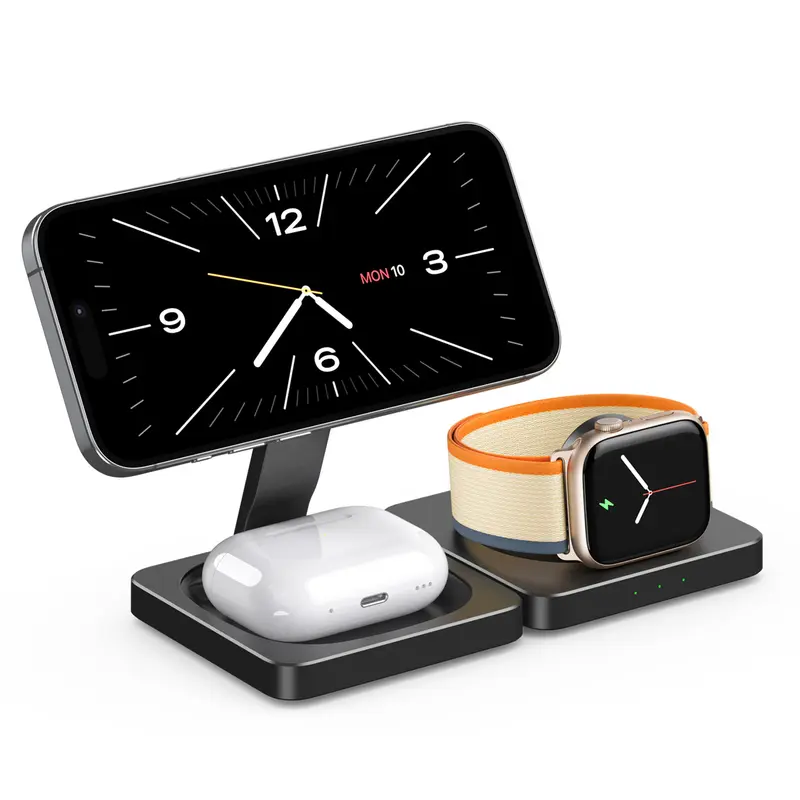Tri Power Charger – Tech Accessories – available in black colour