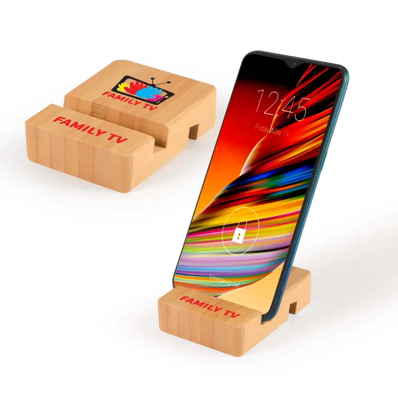 Rascal Bamboo Tablet & Phone Stand – Phone Stands – available in brown colour