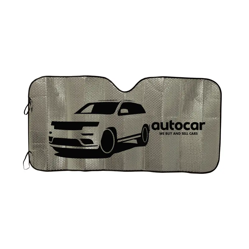 Concertina Metallic Car Sun Shade – Auto Accessories – available in silver colour