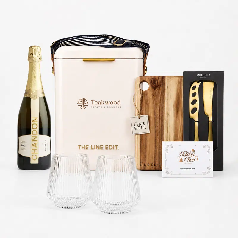 The Pour & Gather Hamper – Gift Sets – available in beige, blue, grey colours