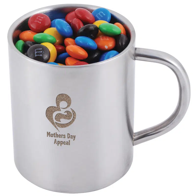 M&M's in Java Mug – Chocolates – available in silver colour