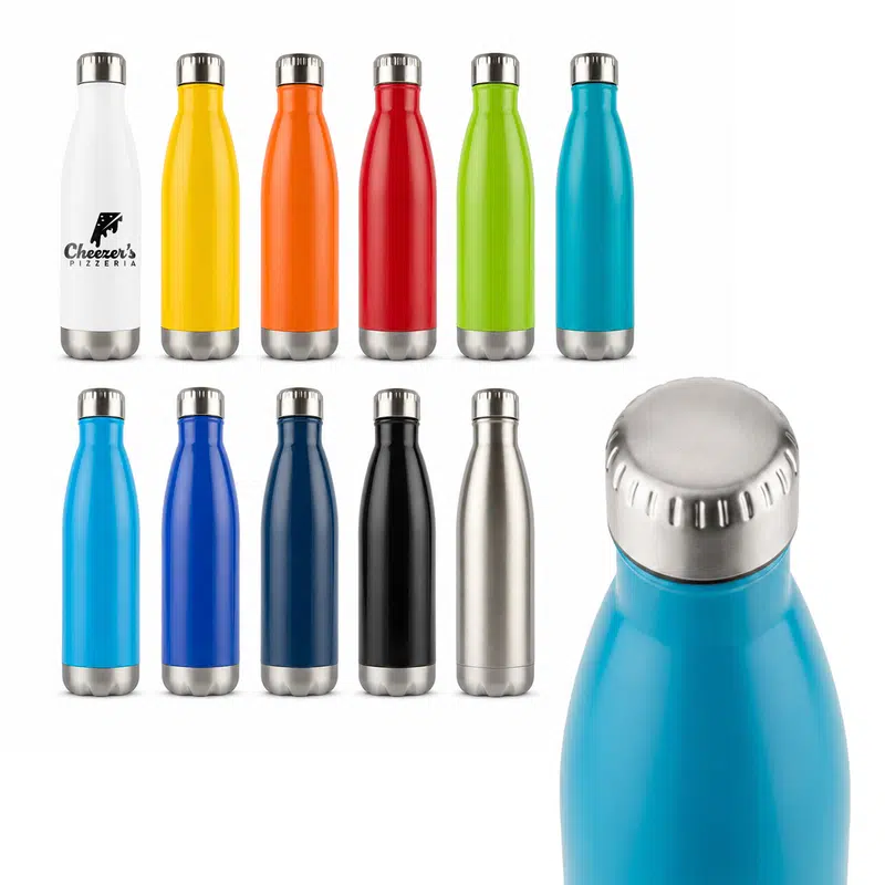 Soda Vacuum Bottle – Drink Bottles – available in black, blue, green, orange colours and 4 more