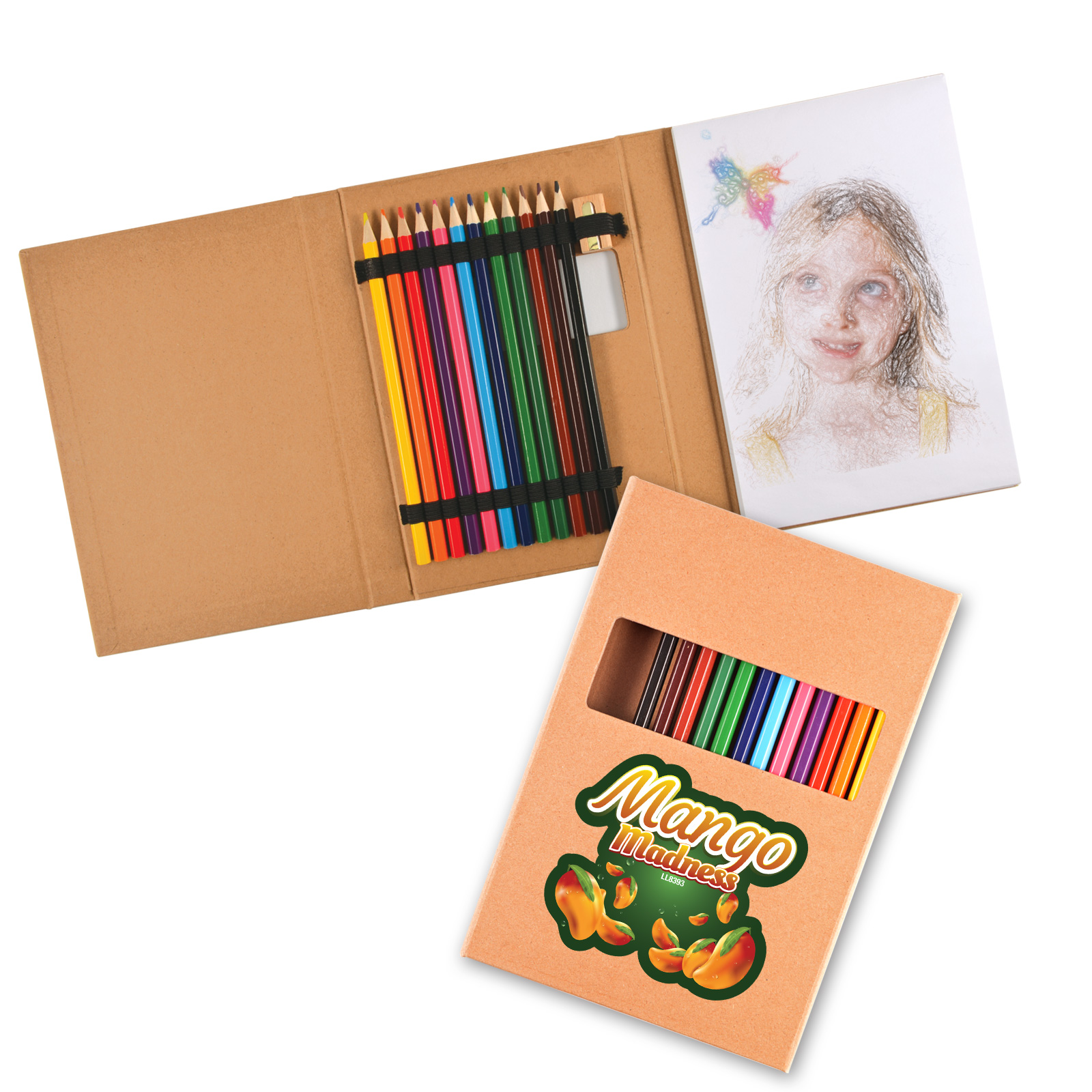 Collage 12 Pencil Drawing Set – Coloured Pencils – Logo Line – available in Natural – photo 1 of 7