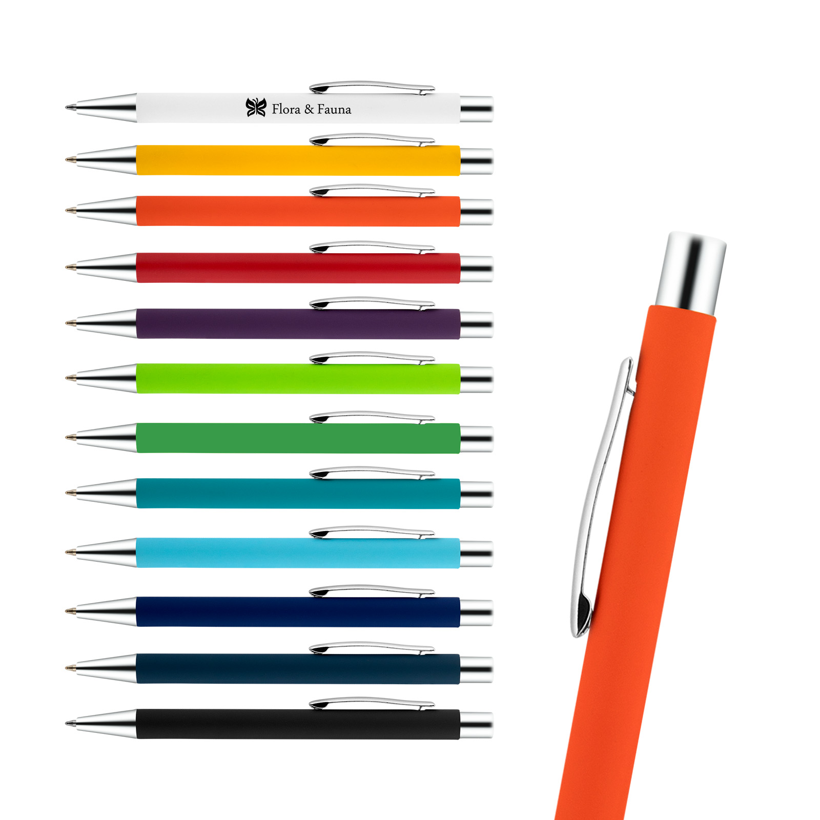 Aspen Aluminium Pen – Metal Pens – Logo Line – available in Black, Dark Green, Orange, Purple and 4 more – photo 1 of 18
