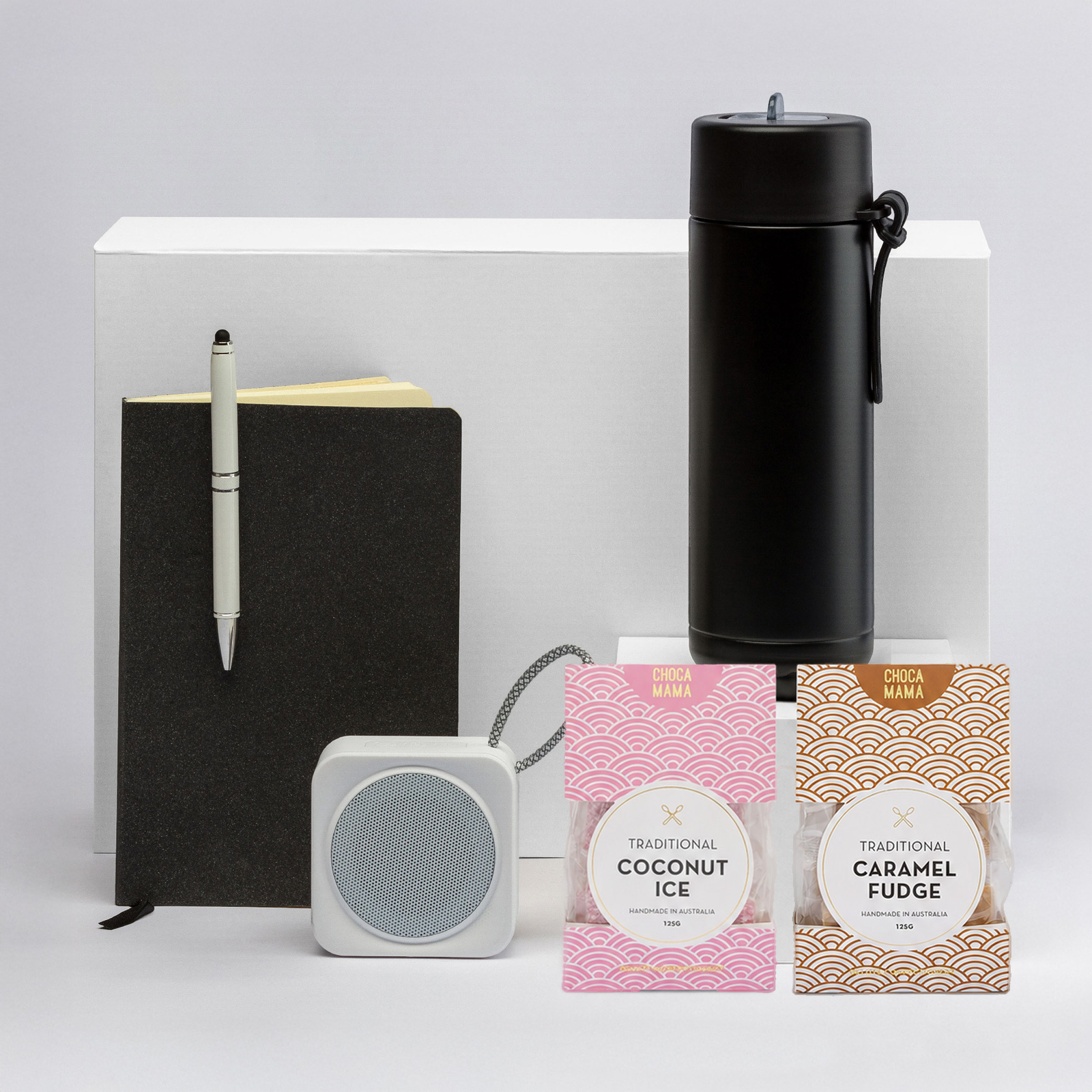 The Sweet Setup – Gift Sets – Logo Line – available in Black Drink Bottle, Blue Pen, Grey, Vanilla Cream and 1 more – photo 1 of 15
