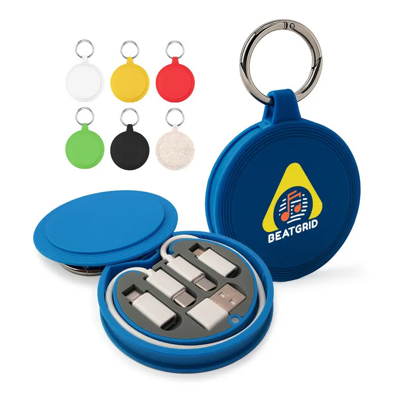Reveal Circle Eco Cable Set – Tech Accessories – available in black, blue, red, white colours
