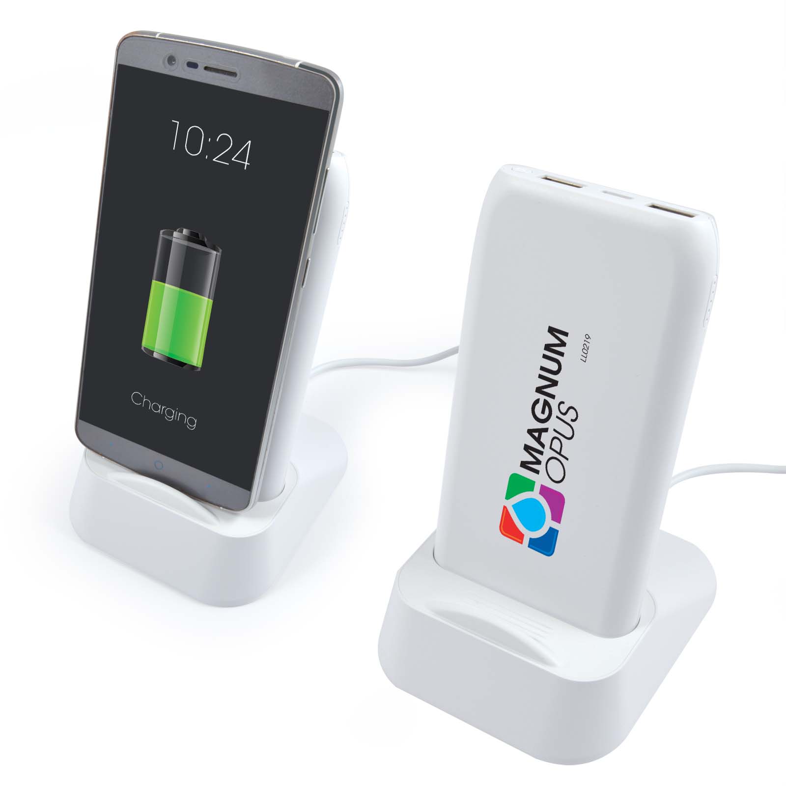 Boost Wireless Power Bank / Charging Station – Powerbanks – Logo Line – available in White – photo 1 of 7