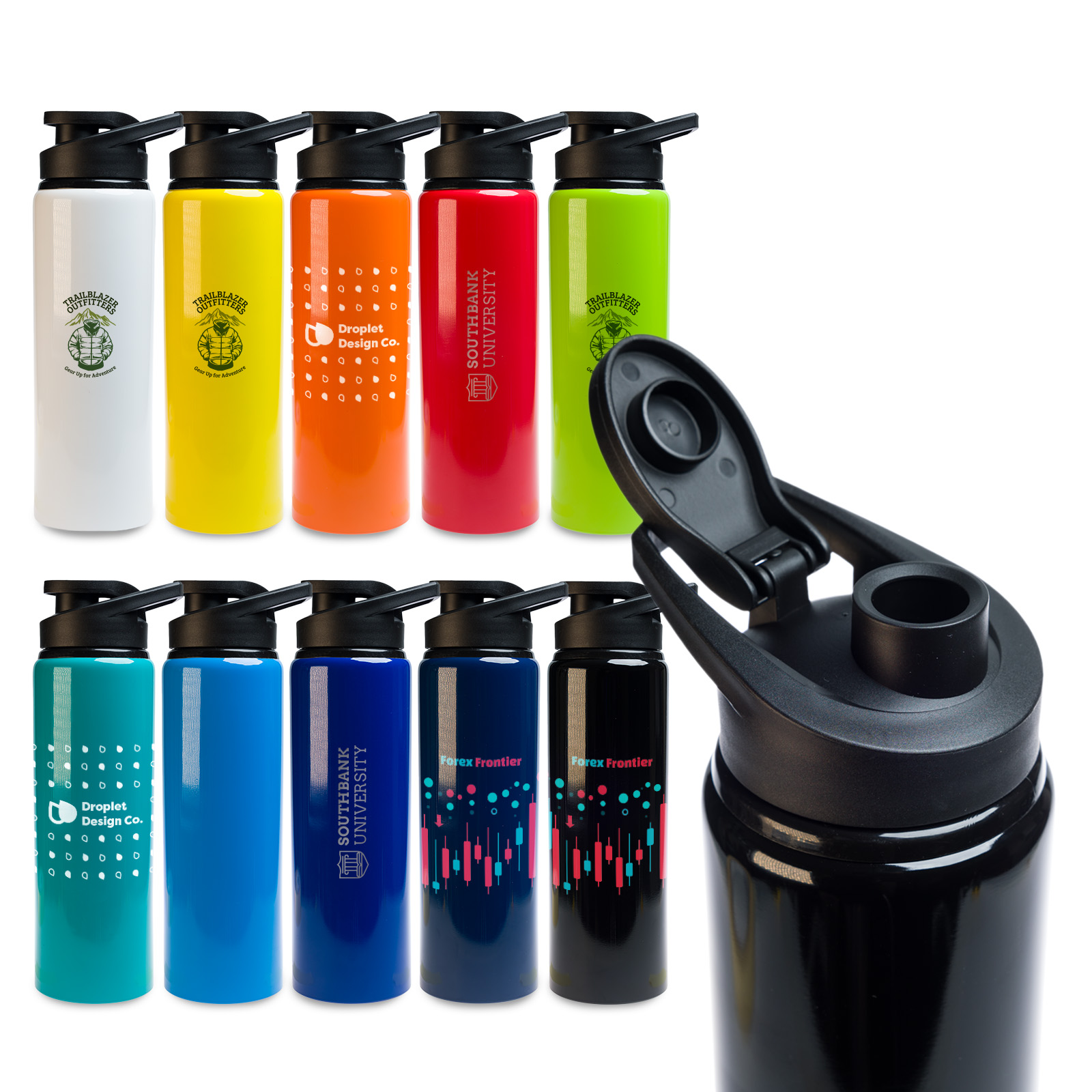 Amore 750ml Bottle - Free Flow Lid – Drink Bottles – Logo Line – available in Black, Light Green, Orange, Red and 3 more – photo 1 of 40