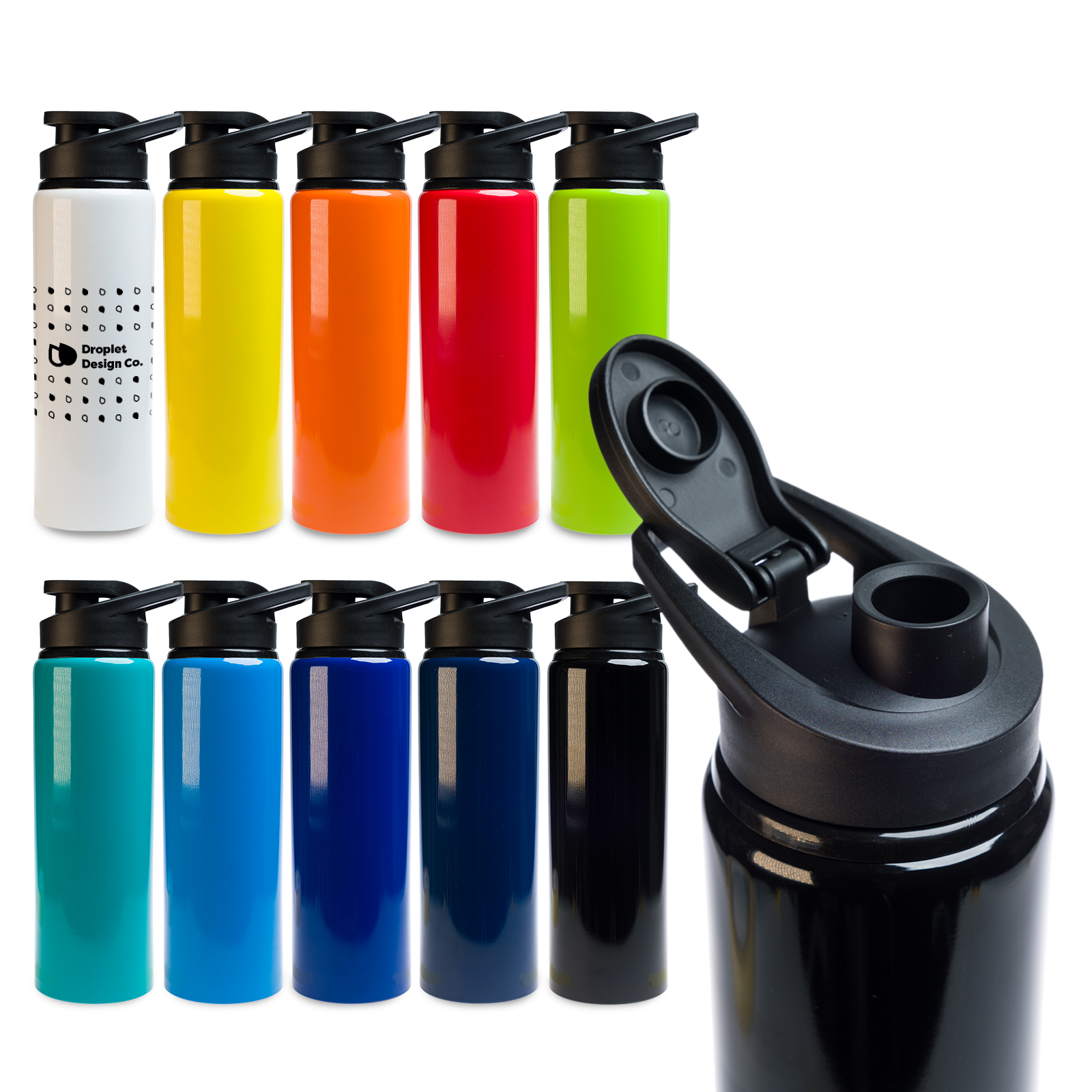 Amore 750ml Bottle - Free Flow Lid – Drink Bottles – Logo Line – available in Black, Light Green, Orange, Red and 3 more – photo 1 of 40