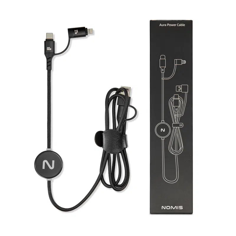 Aura by Nomis Cable – Charging Cables – available in black colour