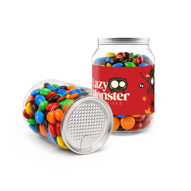 M&M's in Clear Can 180g – Pouches – available in multi colour