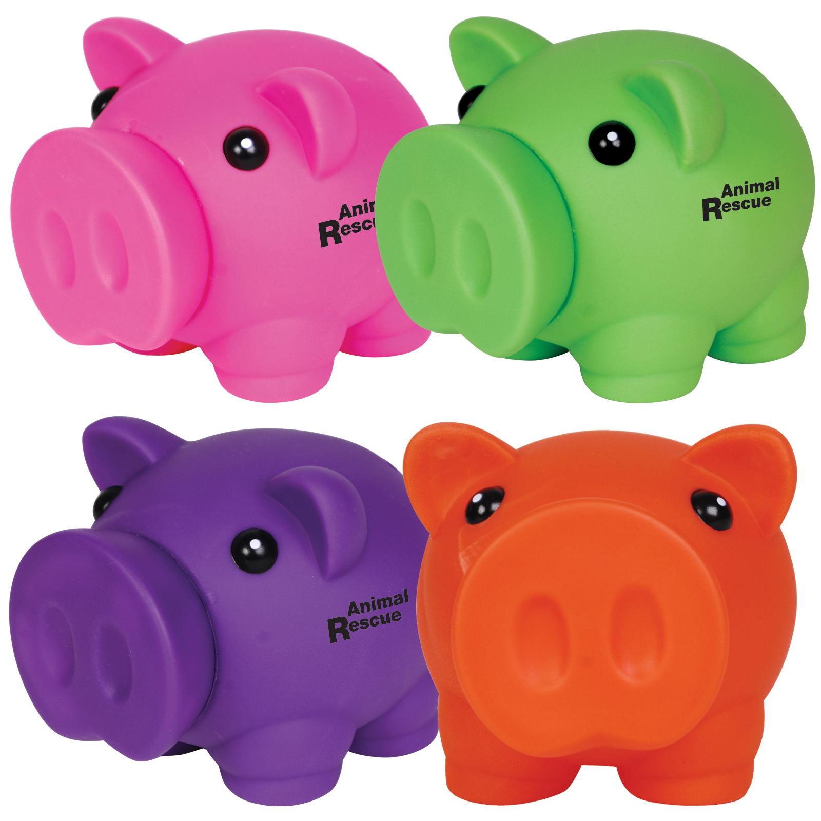 Micro Piglet Coin Bank – Misc Homeware – available in green, orange, pink, purple colours