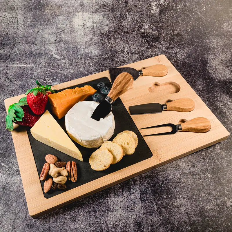 Mosaic Bamboo Slate Cheese Board – Cheese Boards – available in brown colour