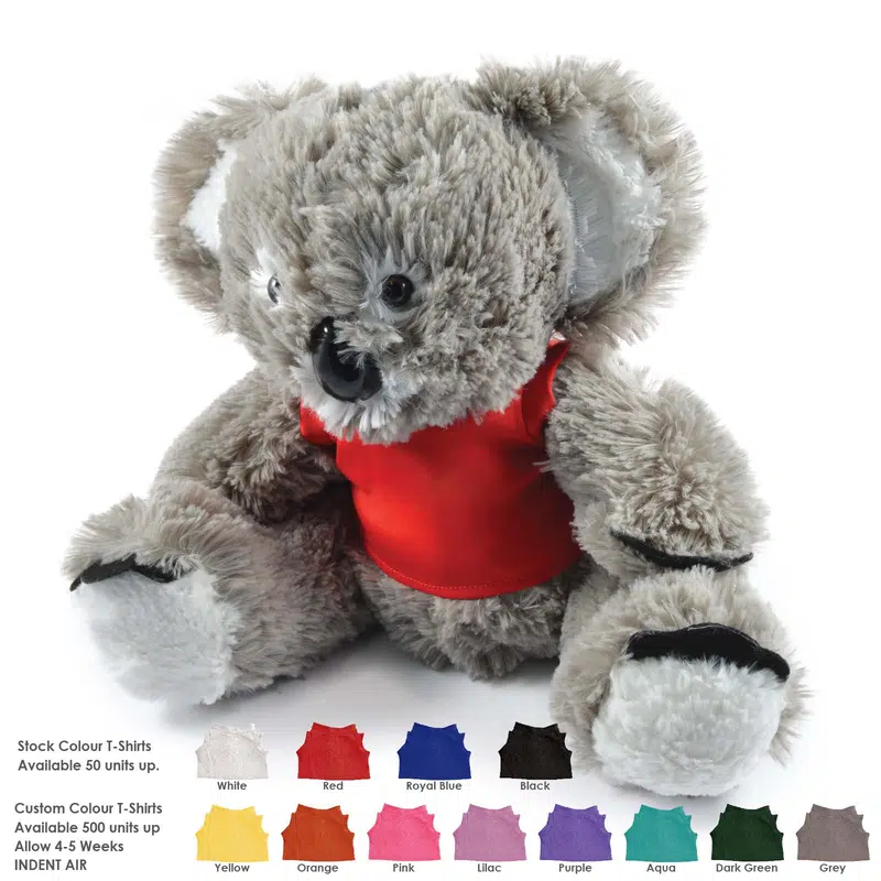 Korporate Koala – Soft Toys – available in black, blue, green, grey colours and 7 more