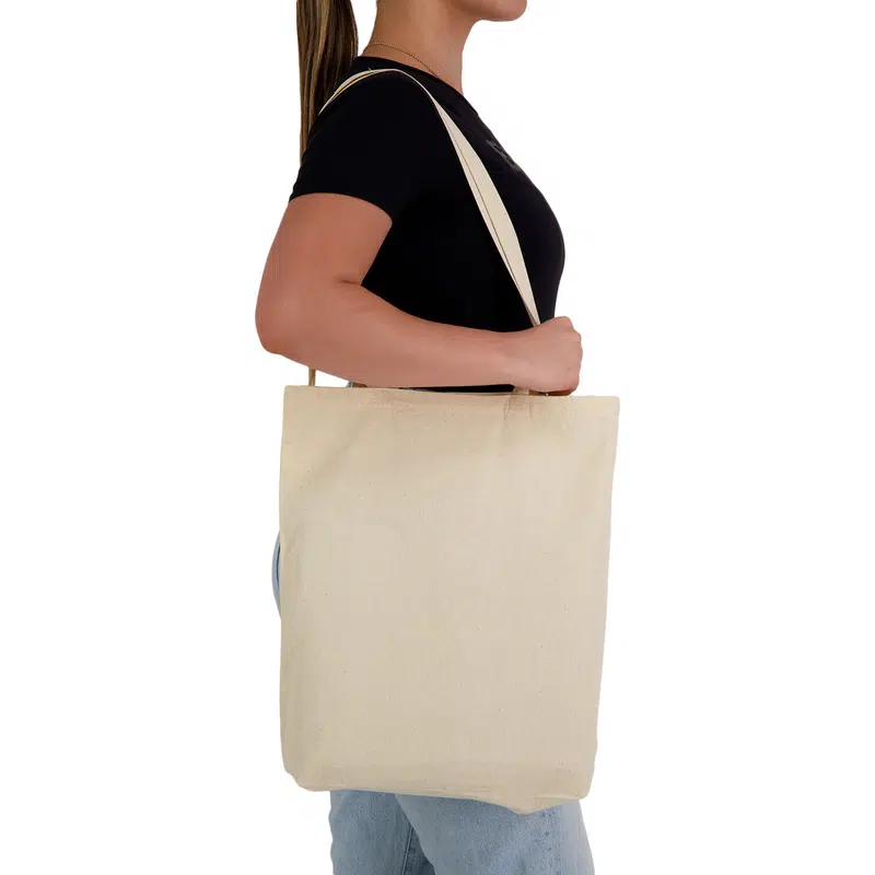 Calico Long Handle Bag – Tote Bags – available in beige colour