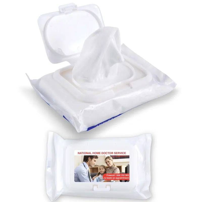 Aqua Wet Wipes – Hand Sanitisers – available in white colour