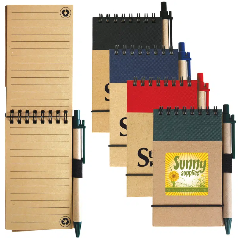 Tradie Cardboard Notebook with Pen – Notebooks – available in beige colour