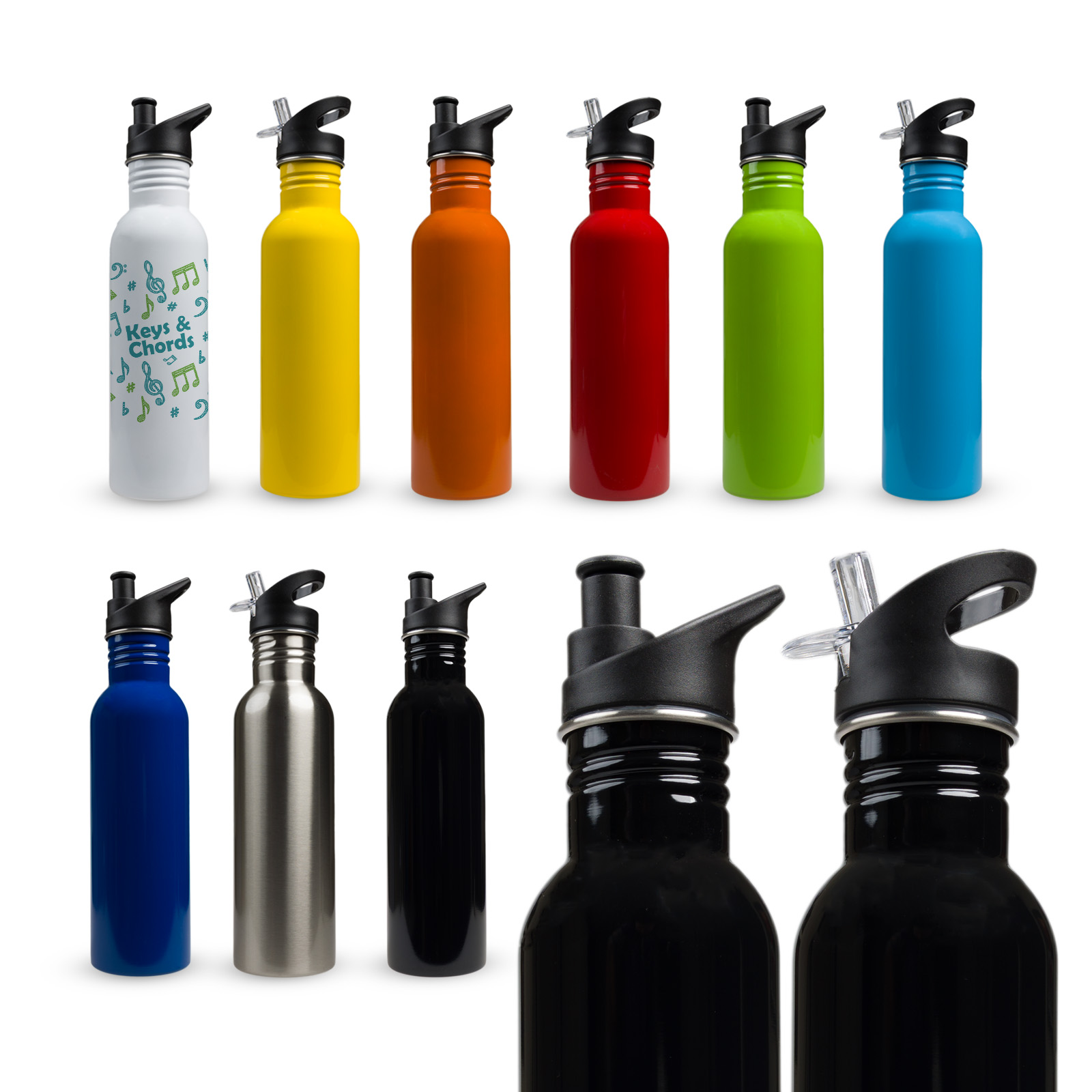 Hike Bottle – Drink Bottles – Logo Line – available in Black, Dark Blue, Light Green, Orange and 4 more – photo 1 of 19