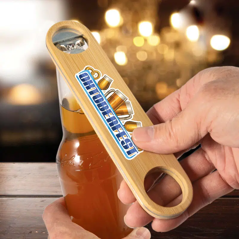 Cyborg Bamboo Bottle Opener – Misc Drinkware – available in brown colour