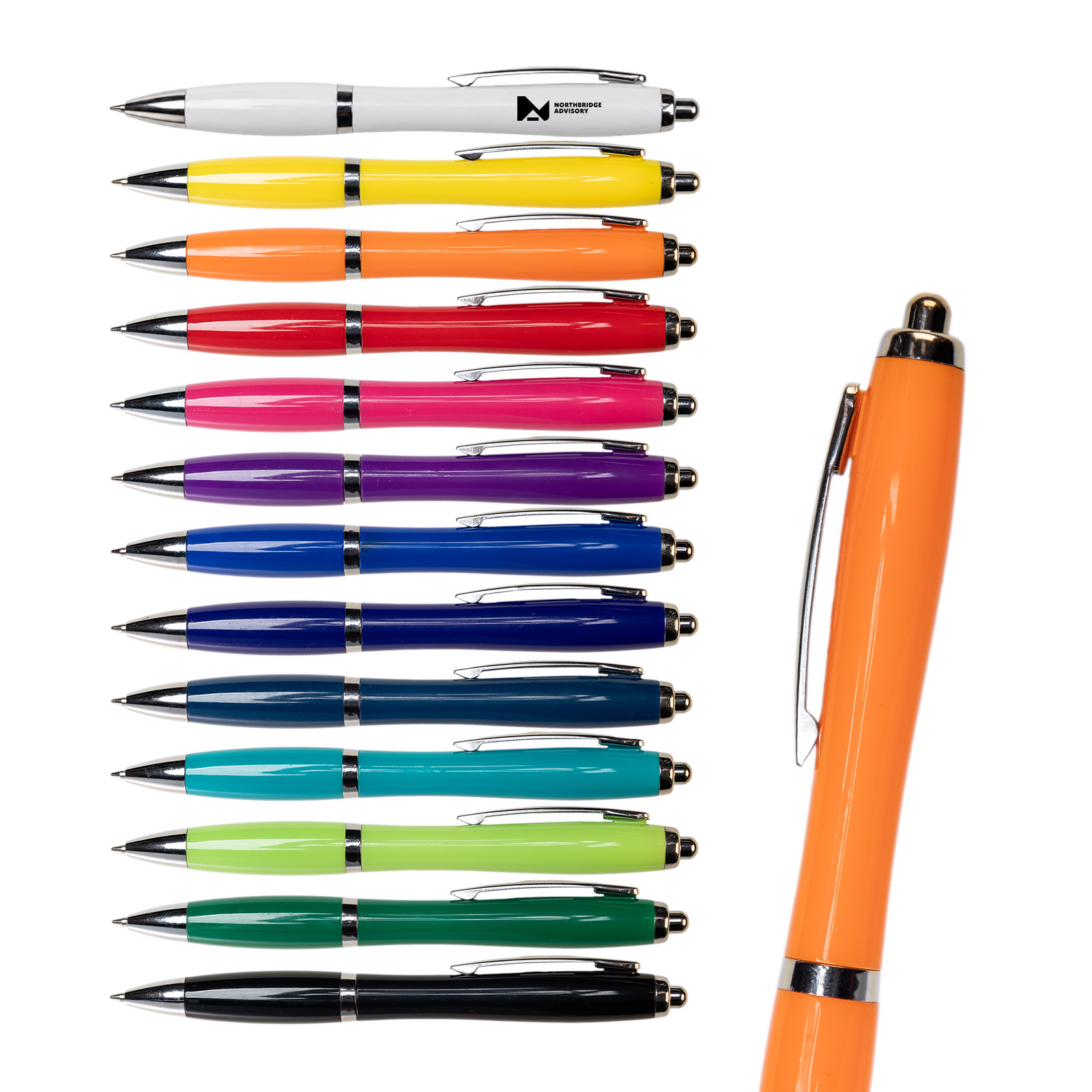 Viva Solid Pen – Plastic Pens – Logo Line – available in Black, Light Blue, Light Green, Orange and 5 more – photo 1 of 31