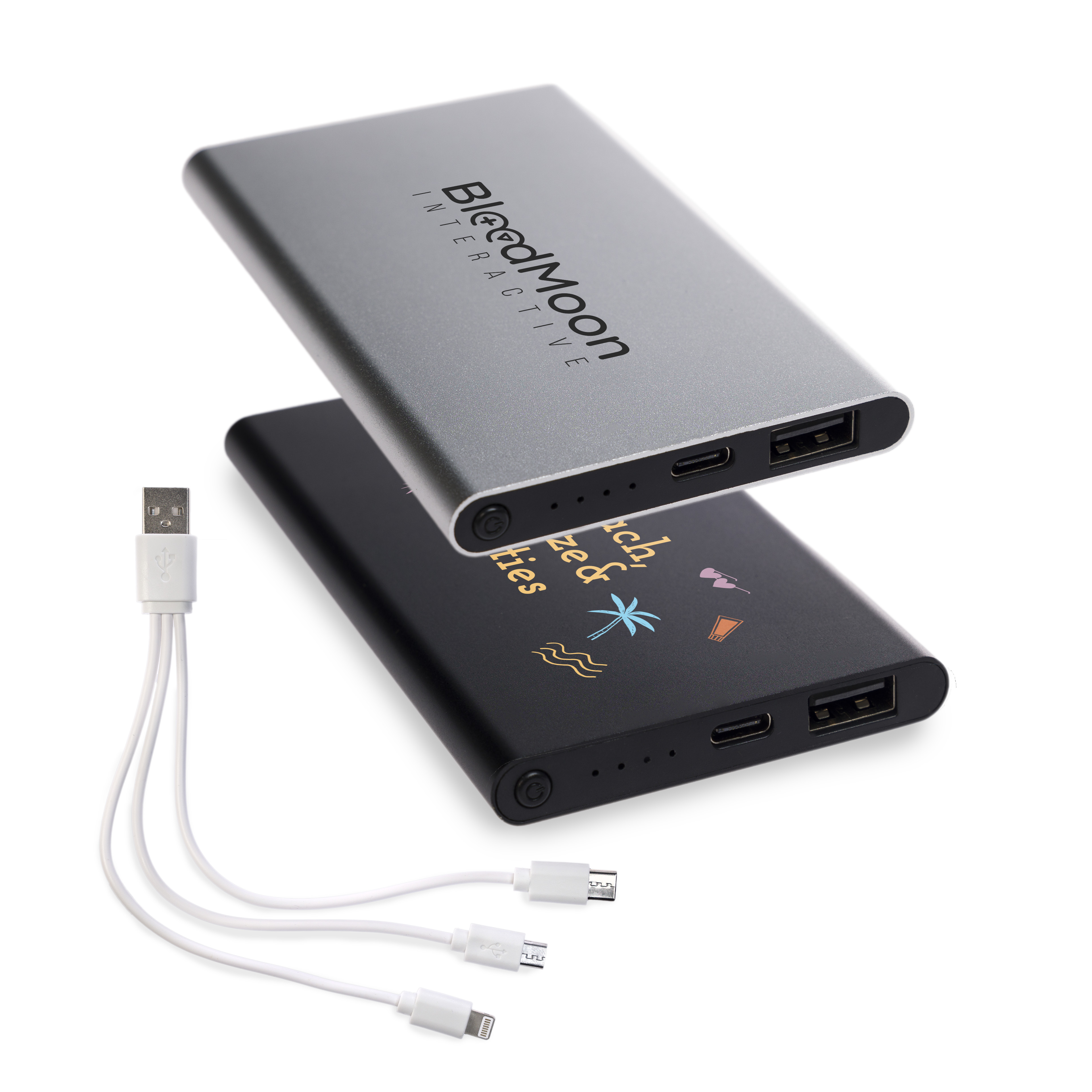 Octavius 4,000mAh Power Bank – Powerbanks – available in black, silver colours